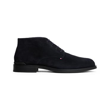 Tommy Hilfiger Corporate Hilfiger Suede Boots Navy