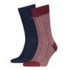 Tommy Hilfiger 2 Pack Nappy Herringbone Socks Rouge