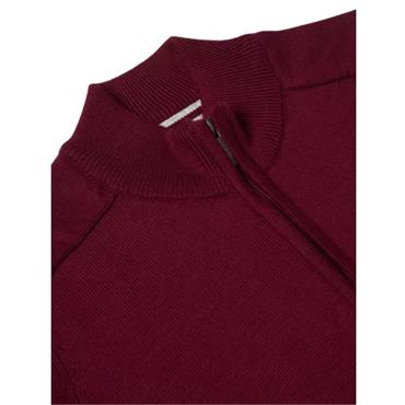 Drifter Quater Zip Knitwear Burgundy