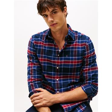 Tommy Hilfiger Hero Flannel Tartan Shirt Navy
