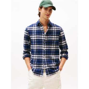 Tommy Hilfiger Hero Flannel Taratn Check Shirt Navy