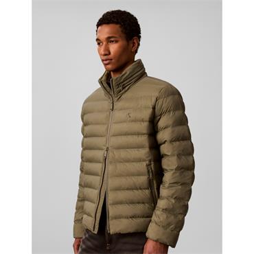 Calvin Klein Jeans Nylon Light Weight Hooded Puffer Jacket  Olive