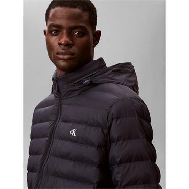 Calvin Klein Jeans Nylon Light Weight Hooded Puffer Jacket  Dark Sapphire