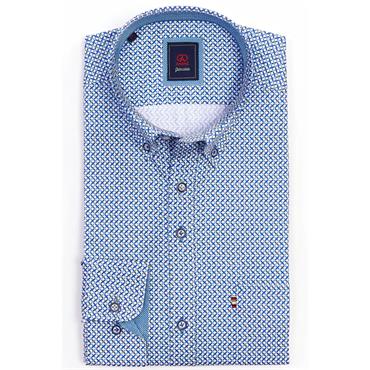 André Munich Print Shirt Sage