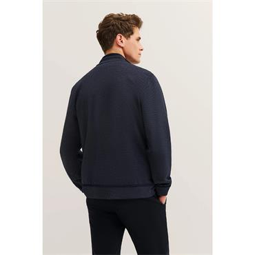 Bugatti 85170D Zip-Thru Sweater Navy