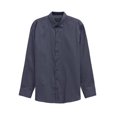 Bugatti Print Shirt Navy