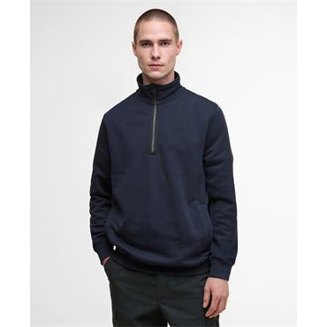 Barbour International Outline Funnel-Zip Sweatshirt Navy