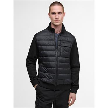 Barbour International Heysham Quilted Sweat Jacket Black