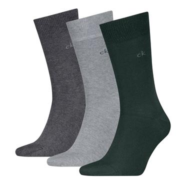 Calvin Klein 3 Pack Classic Socks Dark Green