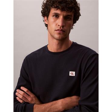 Calvin Klein Jeans Waffle Badge Sweater Navy