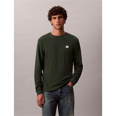 Calvin Klein Jeans Waffle Badge Sweater Sycamore