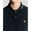 Lyle & Scott Striped Tipped Polo T-Shirt Navy