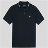 Lyle & Scott Striped Tipped Polo T-Shirt Navy