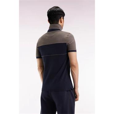 Eden Park Two-tone Polo Tee Marine
