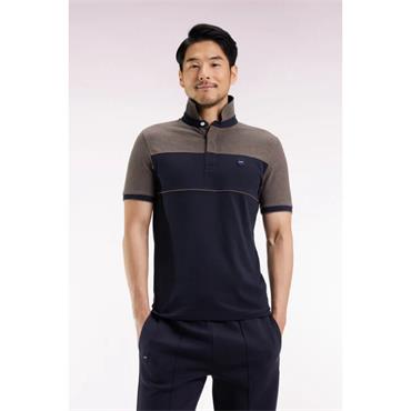 Eden Park Two-tone Polo Tee Marine