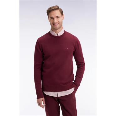 Eden Park Crew Neck Jumper Wine