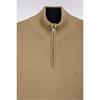 Eden Park Plain Heavy Cotton 1/4 Zip Knit Taupe