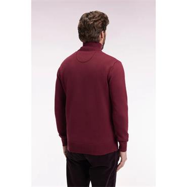 Eden Park Plain Heavy Cotton 1/4 Zip Knit Wine