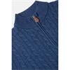 Benetti Grant 1/4 Zip Cable Knit Jumper Indigo