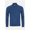 Benetti Grant 1/4 Zip Cable Knit Jumper Indigo