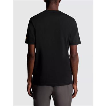 Lyle & Scott Stripe Logo Graphic T-Shirt Black