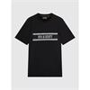 Lyle & Scott Stripe Logo Graphic T-Shirt Black