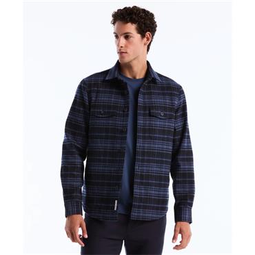 Penguin Plaid Flannel Shacket Navy