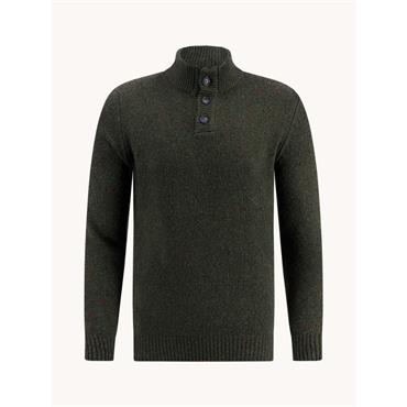 A Fish Named Fred  Knitted Button Jumper Green