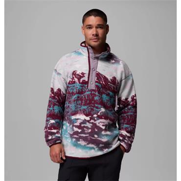 Columbia Helvetia II Half Printed Zip Snap Fleece Wine