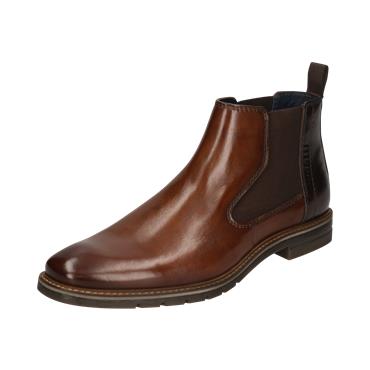 Bugatti A9E34 Leather Chelsea Boot Dark Tan