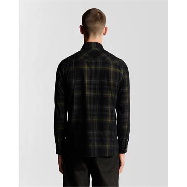 Lyle & Scott Tartan Corduroy Shirt Black