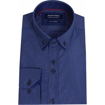 Advise AD910 Double Collar Pin-Stripe Shirt  Navy