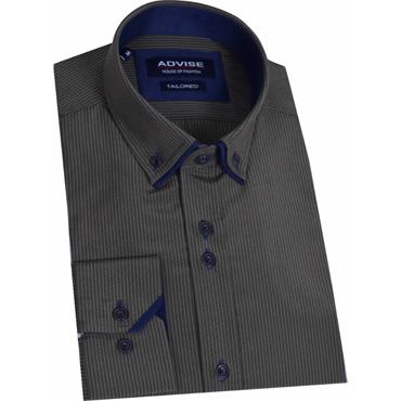 Advise AD910 Double Collar Pin-Stripe Shirt  Green