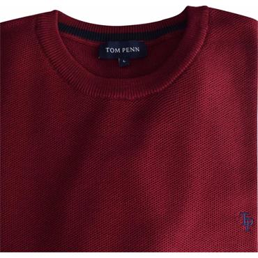 Tom Penn TP067 Crew Neck Jumper Red