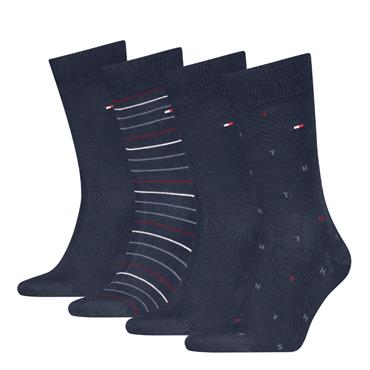 Tommy Hilfiger 4 Pack Socks Tin Giftbox Navy
