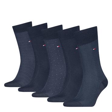 Tommy Hilfiger 5 Pack Giftbox Herringbone Socks Navy