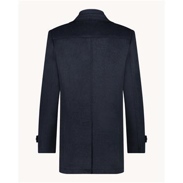 A Fish Named Fred Funnel Neck Coat Navy