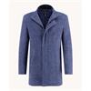 A Fish Named Fred Funnel Neck Coat Blue
