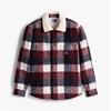Tommy Jeans Check Teddy Overshirt Navy