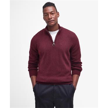 Barbour Tisbury 1/4 Zip Knit Ruby