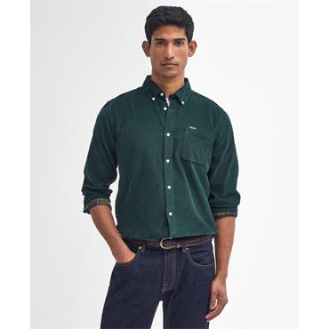 Barbour Ramsey Tailored Cord Shirt Seaweed
