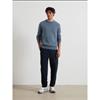 Farah Maidstone Lambswool Crew Neck Jumper Blue