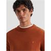 Farah Maidstone Lambswool Crew Neck Jumper Burnt Ochre