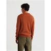 Farah Maidstone Lambswool Crew Neck Jumper Burnt Ochre
