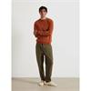 Farah Maidstone Lambswool Crew Neck Jumper Burnt Ochre