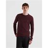 Farah Maidstone Lambswool Crew Neck Jumper Bordeaux
