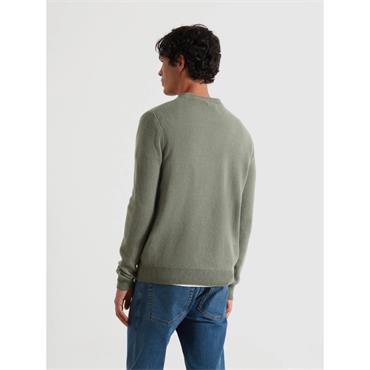Farah Maidstone Lambswool Crew Neck Jumper Tarragon Green