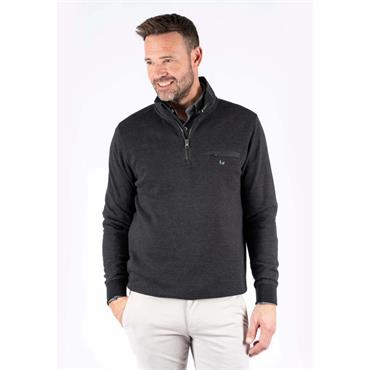 Pre-End Leander 1/4 Zip Sweat Black