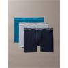 Calvin Klein 3-Pack Microfiber Stretch Boxer Briefs Grey/Teal/Navy