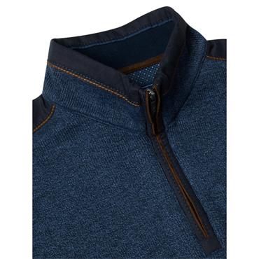 Drifter 55187 Half-Zip Knitted Sweat Blue